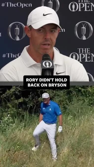 Rory McIlroy calls Bryson DeChambeau's actions " ...