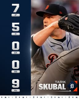 @MLB: 7 shutout innings from Tarik Skubal 💪 https://t.co/wuwDmuGDBR