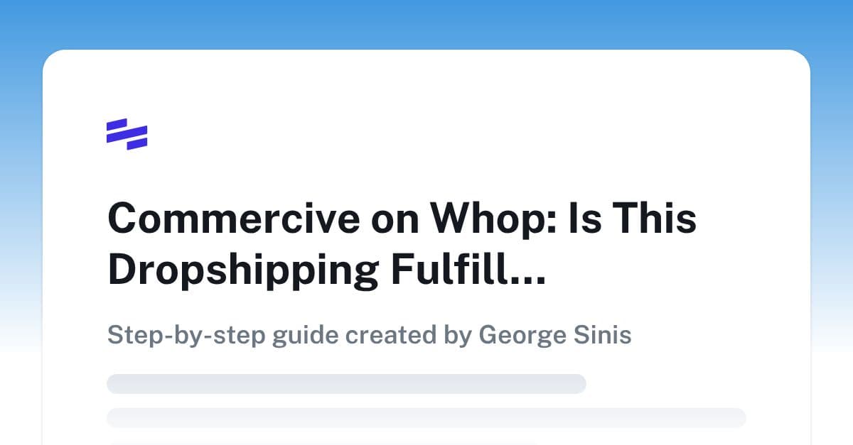 Commercive on Whop: Is This Dropshipping Fulfillment Service ...