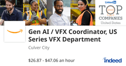 Gen AI / VFX Coordinator, US Series VFX Department
