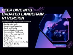 Deep Dive into updated LangChain v1 version : Crash Course