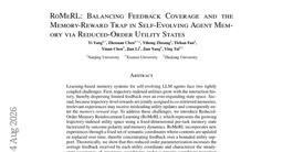 RoMeRL: Balancing Feedback Coverage and the Memory-Reward Trap in Self-Evolving Agent Memory via Reduced-Order Utility States