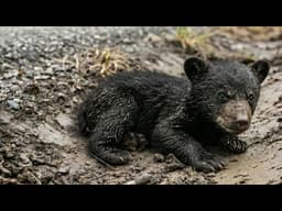 Saving a Little Bear Cub Found Alone by the Road