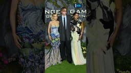 Mckenna Grace, Joseph Zada, and Whitney Peak arrive at the "Sunrise on the Reaping" fan screening.