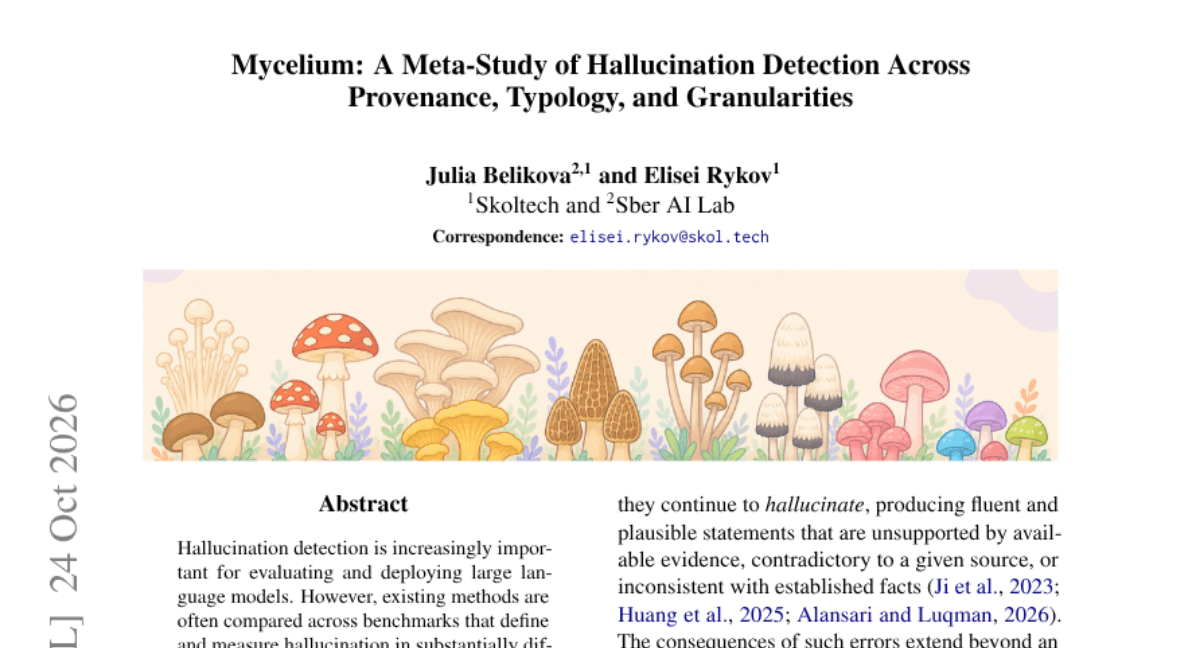 Mycelium: A Meta-Study of Hallucination Detection Across Provenance, Typology, and Granularities