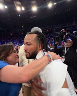 @NBA: “I love you so much, I'm so happy.” 

Mariska Hargitay to Jalen Brunson postgame 🥹

A game-high 36 f...