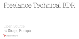 Freelance Technical BDR - Strapi - Index Ventures