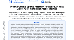 Prism: Dynamic Sparse Attention for Native 2K Joint Video-Audio Generation Model Training