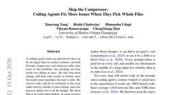 Skip the Compressor: Coding Agents Fix More Issues When They Pick Whole Files