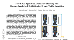 Flow-ERD: Agent-type Aware Flow Matching with Entropy-Regularized Distillation for Diverse Traffic Simulation