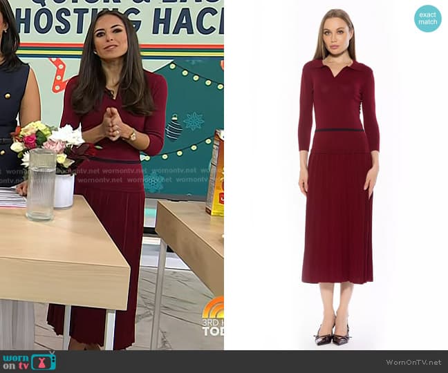 WornOnTV: Kaylee’s burgundy polo dress on Today | Kaylee Hartung | Clothes and Wardrobe from TV