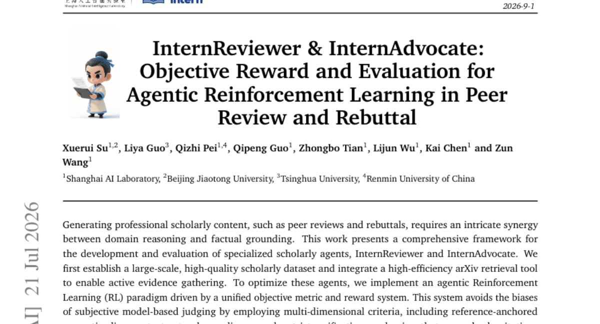InternReviewer & InternAdvocate: Objective Reward and Evaluation for Agentic Reinforcement Learning in Peer Review and Rebuttal