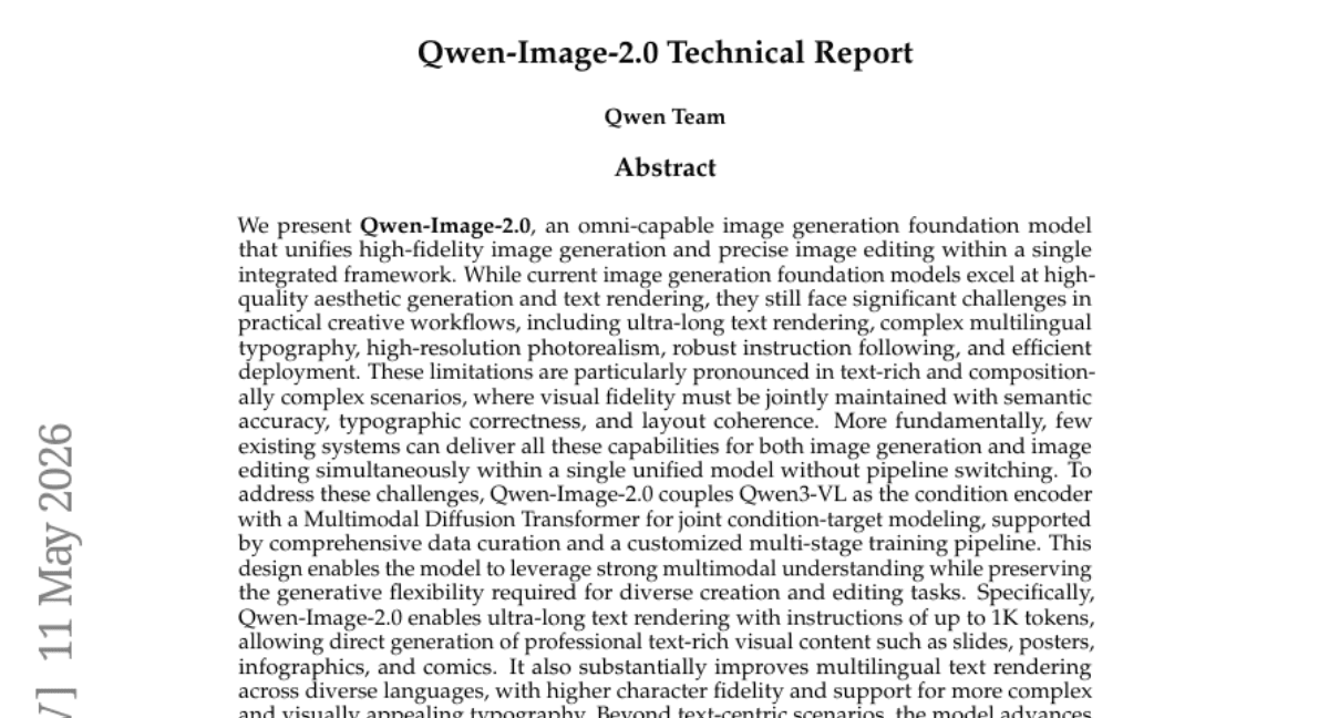 Qwen-Image-2.0 Technical Report
