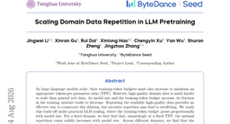 Scaling Domain Data Repetition in LLM Pretraining