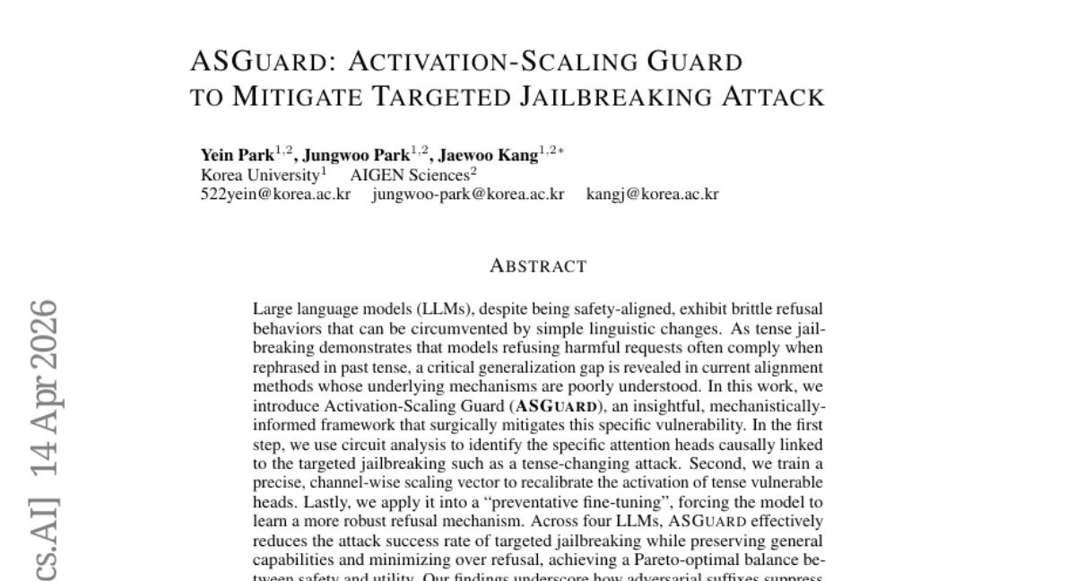 ASGuard: Activation-Scaling Guard to Mitigate Targeted Jailbreaking Attack