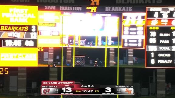 Karl Campbell kicks 33-yard field goal