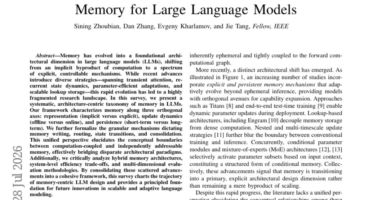 Memory for Large Language Models