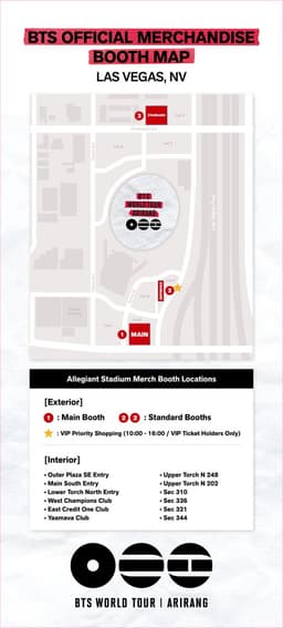 @bts_bighit reposted: [NOTICE] BTS WORLD TOUR ‘ARIRANG’ IN LAS VEGAS – Official Merchandise On-Site Sa...
