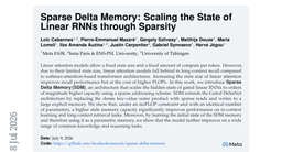 Sparse Delta Memory: Scaling the State of Linear RNNs through Sparsity