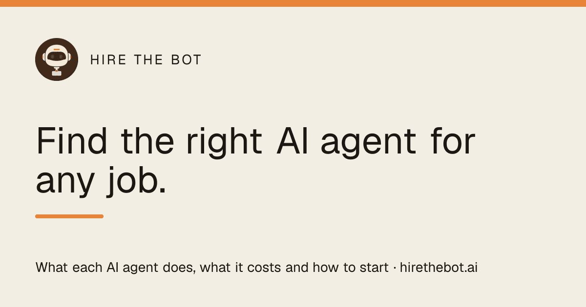 AI agent pricing: 229 verified prices compared - Hire the Bot