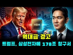 역대급 경고 — 트럼프, 2주 후 삼성전자에 178조 청구서가 날아온다