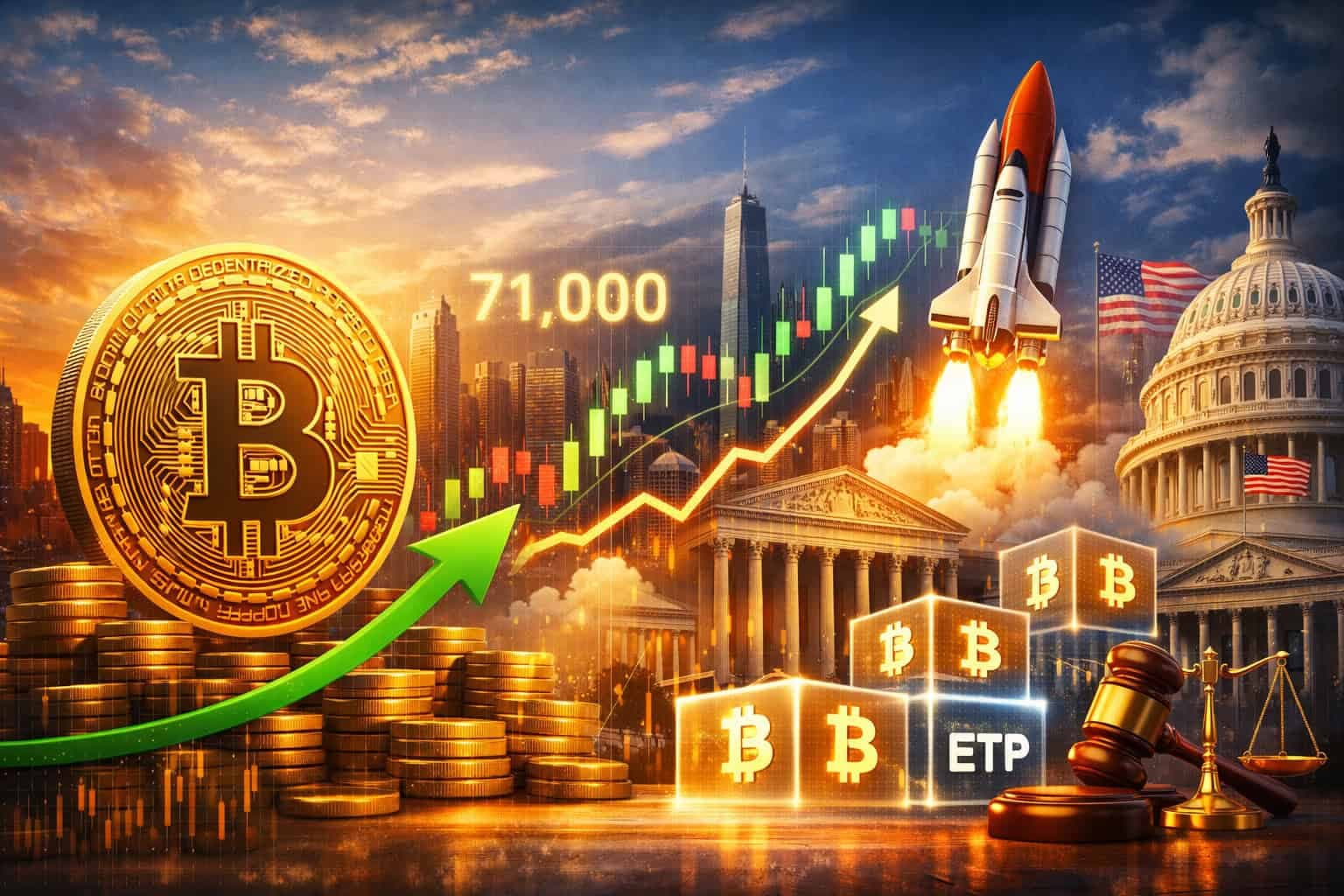 Bitcoin Holds Above $71,000 as Institutional Buying, ETP Inflows and Regulatory Momentum Converge - Brave New Coin
