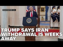 Trump addresses nation on Iran; claiming US withdrawal within '2 to 3 weeks'