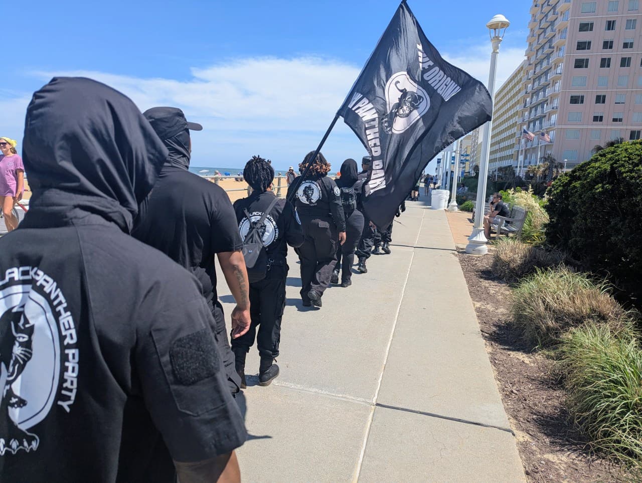 The Original Black Panther Party takes to the streets following white supremacist march in Virginia