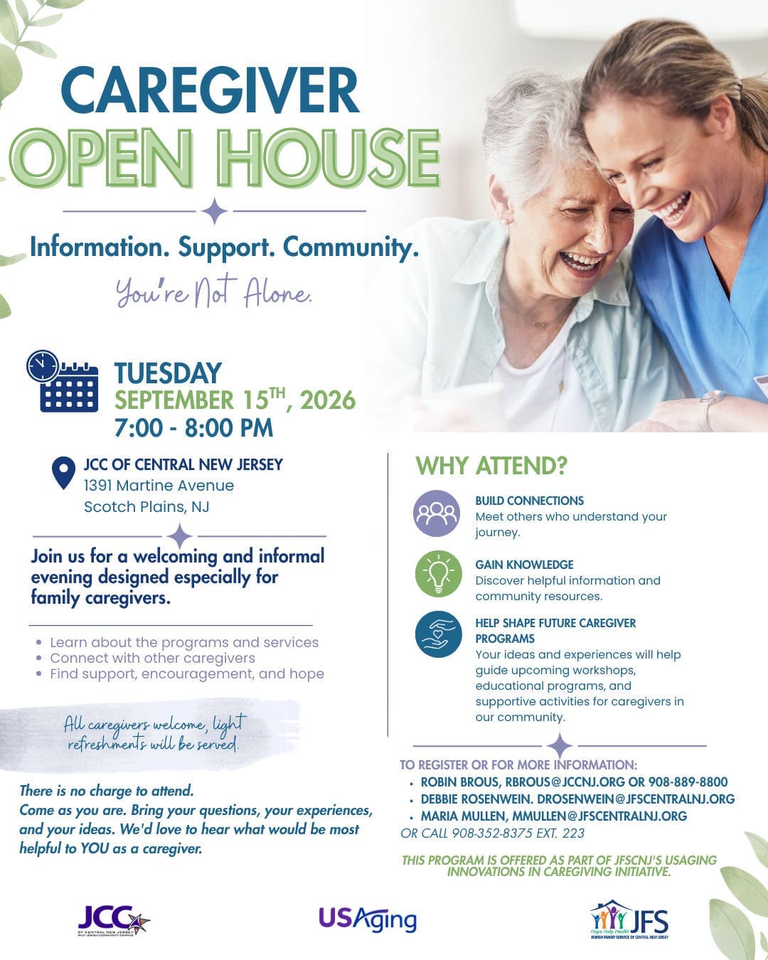 Sep 15 | Caregiver Open House | Roselle, NJ Patch