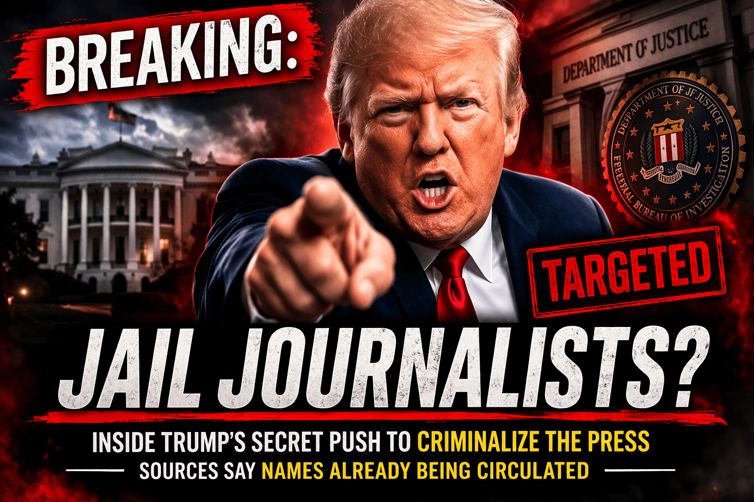 BREAKING: Trump Wants Journalists Jailed — Targets Already Being Chosen