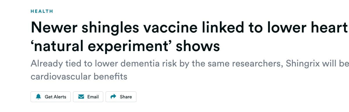 Does the shingles vaccine reduce cardiovascular events?