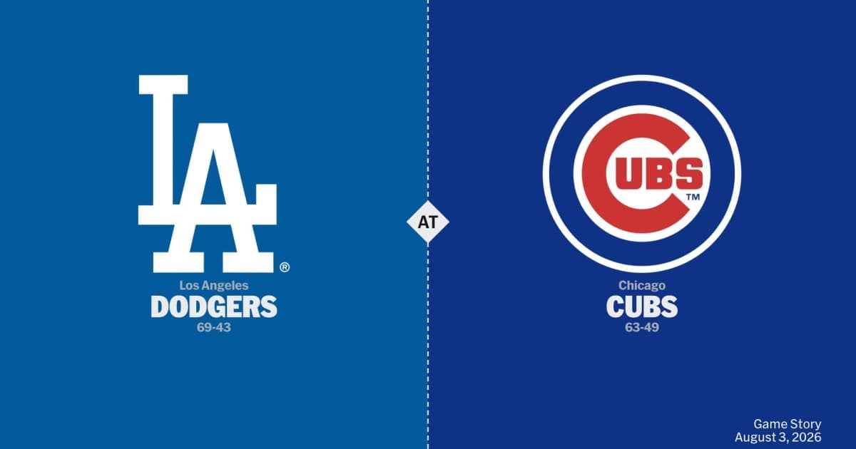 Los Angeles Dodgers at Chicago Cubs Game Story ...