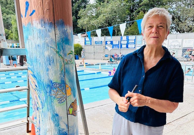 The muralist of Ives Pool