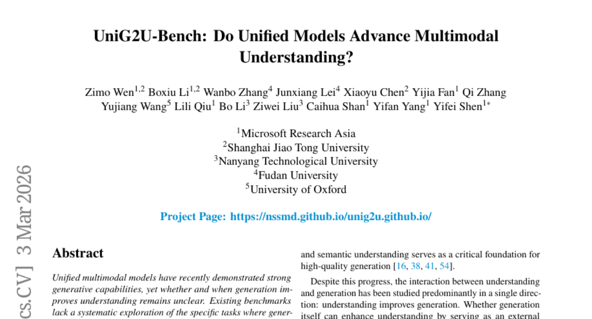 UniG2U-Bench: Do Unified Models Advance Multimodal Understanding?