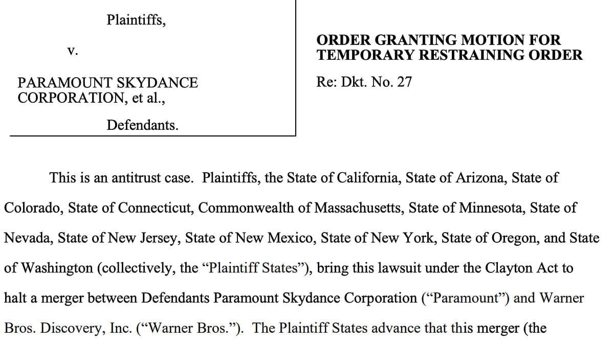 No Dancing For Paramount and Warner Bros., At Least For Now